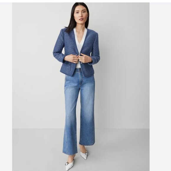 Ann Taylor Sequin Tweed Fitted Jacket - Picture 4 of 4